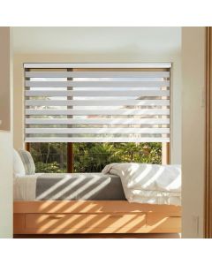 Cortina Double Vision Tela Solar - Branco